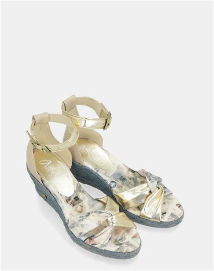 Sandalias de cuña azul Memories