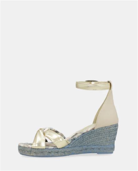 Sandalias de cuña azul Memories