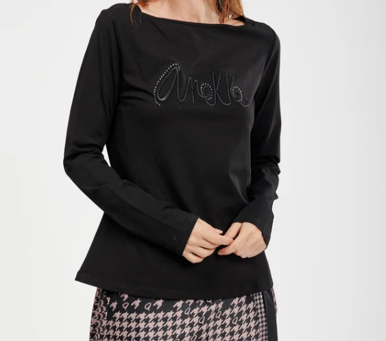 Camiseta manga larga negra de Anekke
