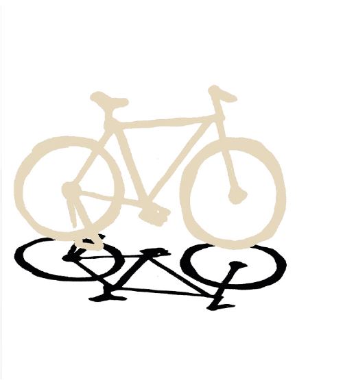 Camiseta Sombra bici en color navy
