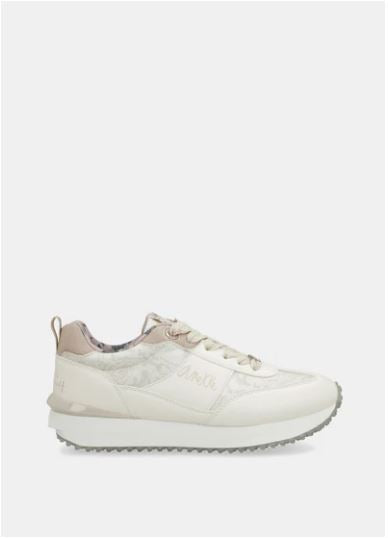 Deportivos blancos suela multicolor