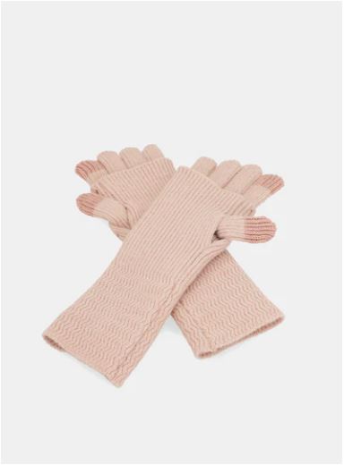 Guantes de punto beige de Anekke