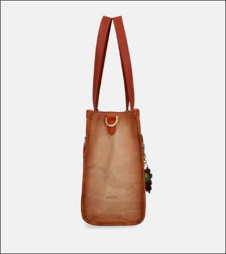 Bolso de hombro Peace & Love Camel