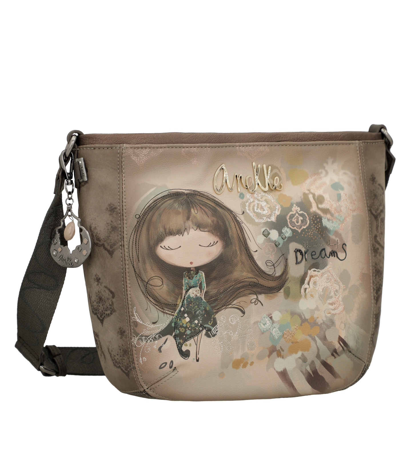 Bandolera mediana ovalada Real de Anekke