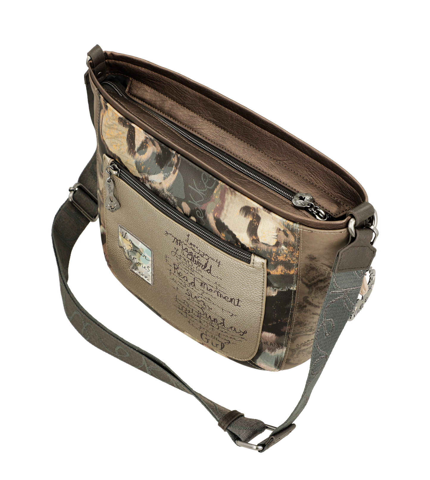 Bandolera mediana ovalada Real de Anekke