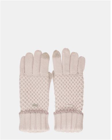 Guantes de punto rosa de Anekke