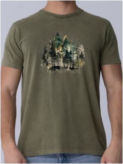 Camiseta Bosque en color kaki