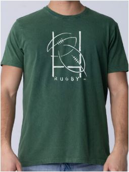 Camiseta Rugbi en color hunter